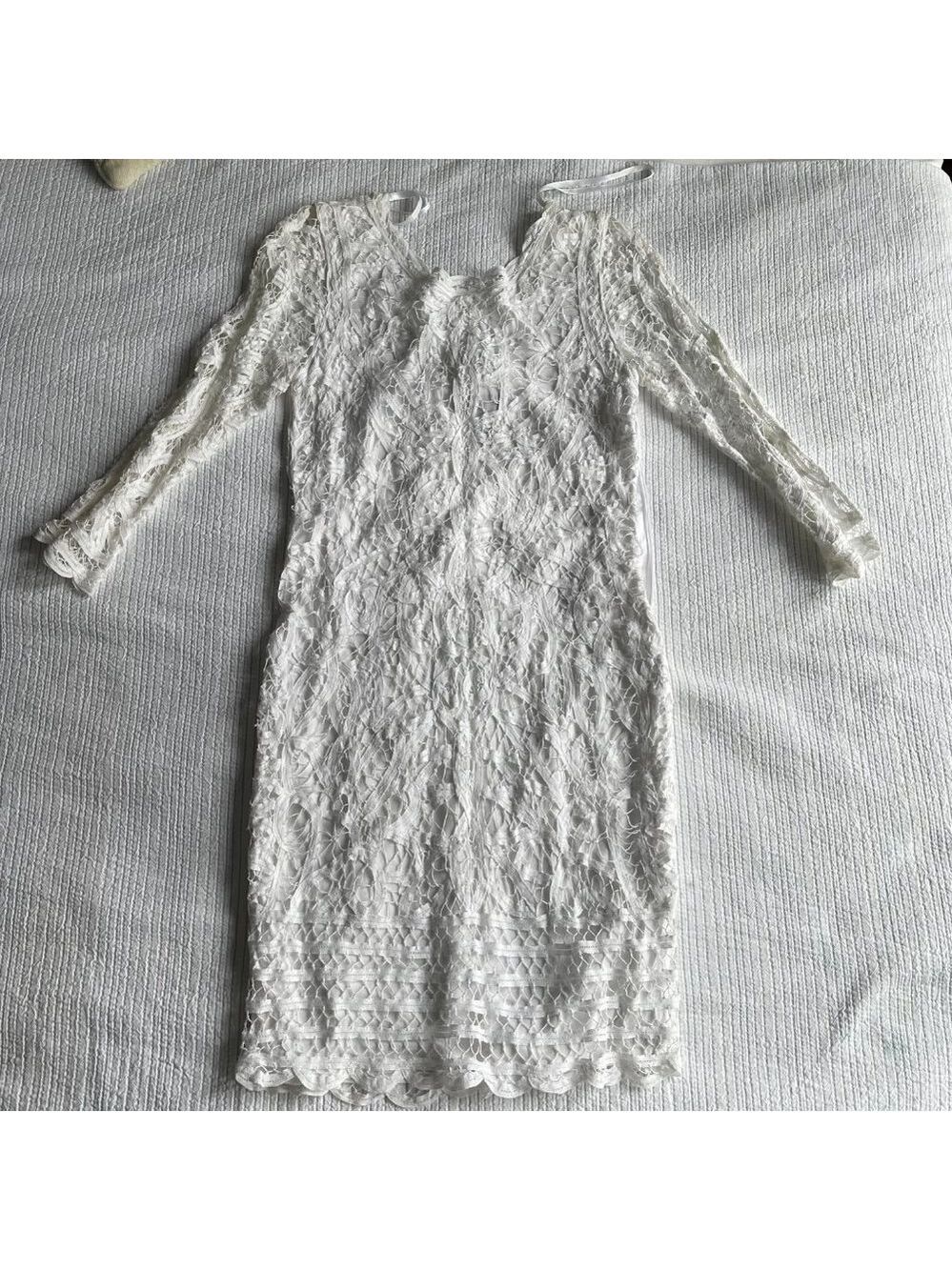 I.N.C. International Concepts White Cotton Lace Dress